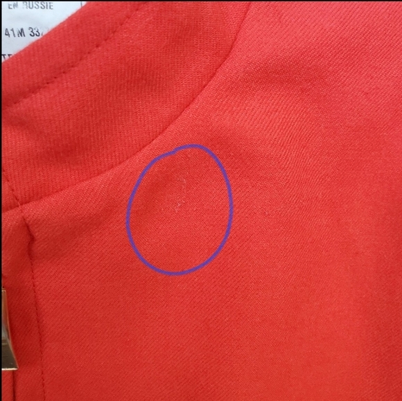 Orange Wool Jacket w/ BIG Pockets Size 14 - Picture 7 of 14